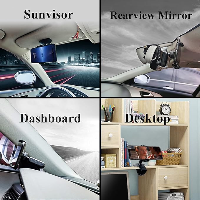Advance Phone Holder for Car 360 Degree Rotation Dashboard Car Clip Mount Stand Suitable for 4.7 to 6.5 inch Smartphones