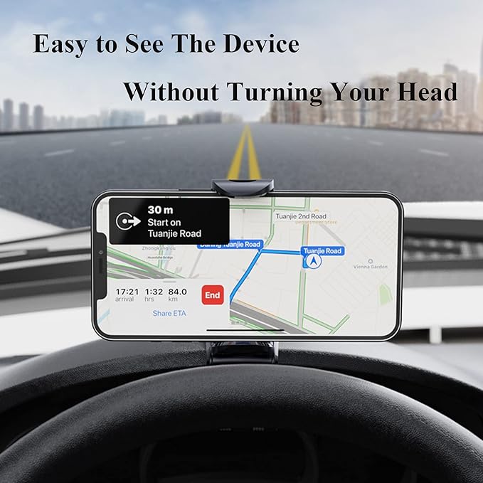 Advance Phone Holder for Car 360 Degree Rotation Dashboard Car Clip Mount Stand Suitable for 4.7 to 6.5 inch Smartphones