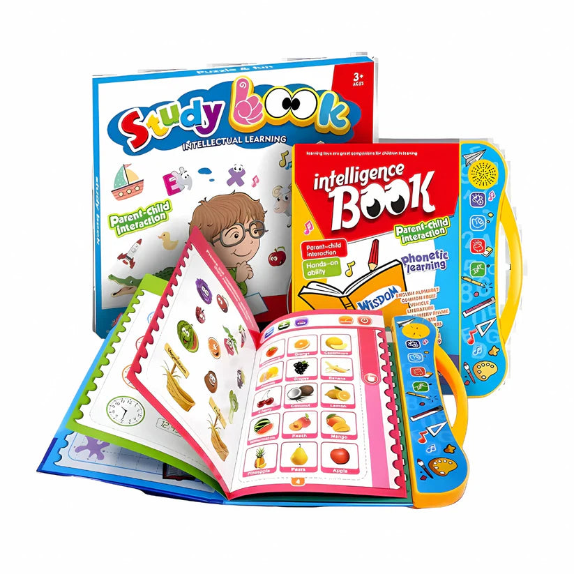 Kids Intelligence Book, Phonic learning with English Letters & Words, poems, relations & much more Learning with figures & voices