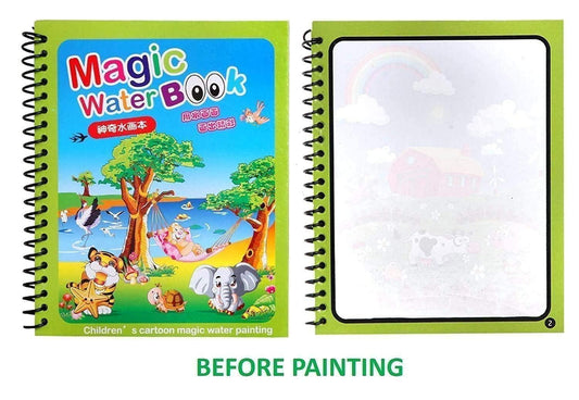 Reusable Magic Water Painting Book With Auto Disappearing features for kids Skill development