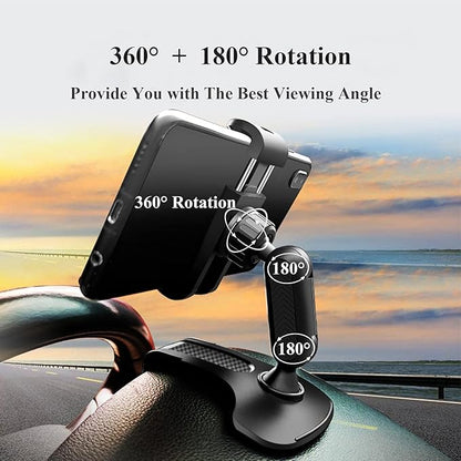Advance Phone Holder for Car 360 Degree Rotation Dashboard Car Clip Mount Stand Suitable for 4.7 to 6.5 inch Smartphones