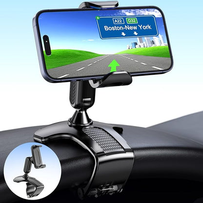 Advance Phone Holder for Car 360 Degree Rotation Dashboard Car Clip Mount Stand Suitable for 4.7 to 6.5 inch Smartphones